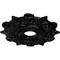 Ekena Millwork Preston Ceiling Medallion (Fits Canopies up to 4"), Hand-Painted Black Pearl, 17 1/2"OD x 4"ID x 1"P CM17PRBPS - alternate 3
